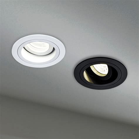 Akron Recessed Light Adjustable Round Black Lampu