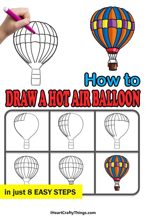 How to Draw A Hot Air Balloon A Step by Step Guide Çizim Lunapark