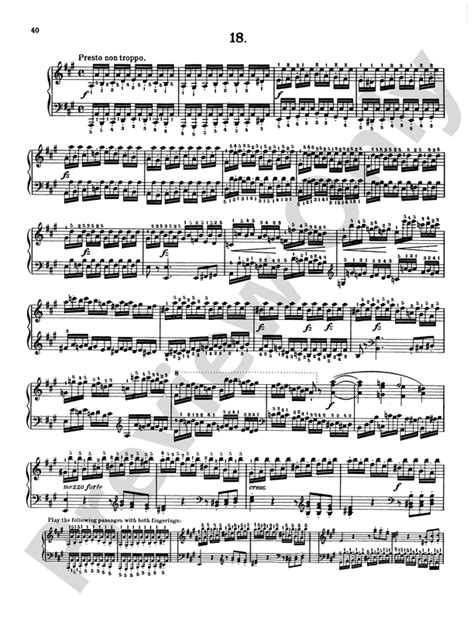 Clementi Gradus Ad Parnassum Twenty Nine Selected Studies No 18