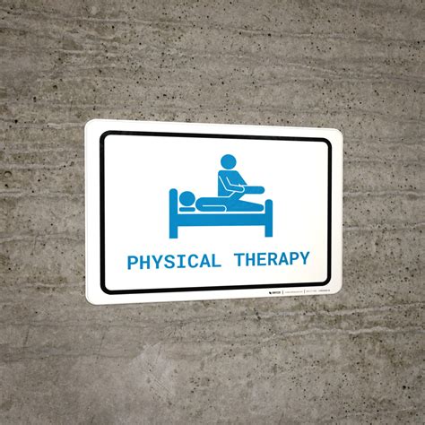 Physical Therapy With Icon Landscape V2 Wall Sign