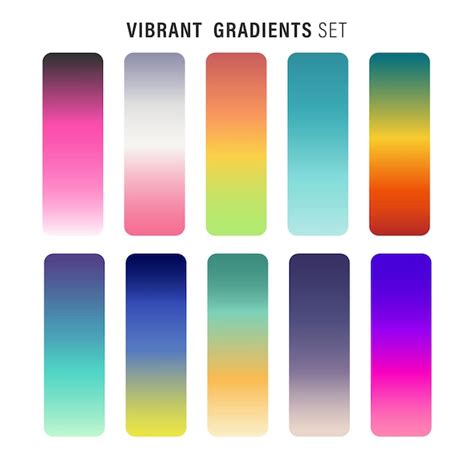 Premium Vector Vibrant Colorful Gradients Pallete An Example Of A Bright Color Swatches