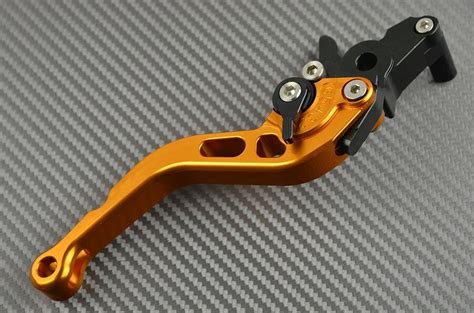 Short Brake Clutch Levers Pair Orange CNC YAMAHA YFM Raptor 450 2012