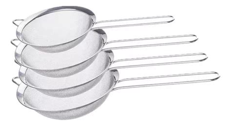 Kit Peneira Coador De Cozinha Aço Inox 4 Peças MercadoLivre