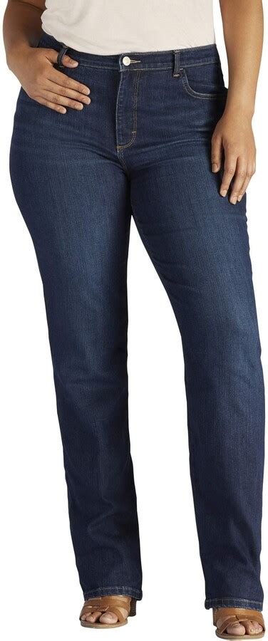 Lee Womens Plus Size Instantly Slims Classic Relaxed Fit Monroe Straight Leg Jeans Shopstyle