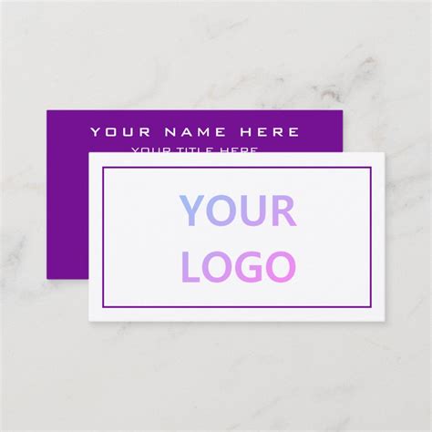 Elegant Two Color Business Logo - Choose Colors Business Card | Zazzle