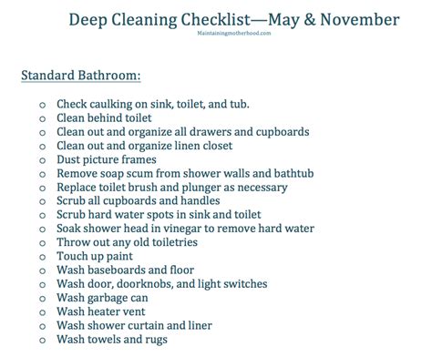 Deep Clean Bathroom Checklist – Maintaining Motherhood