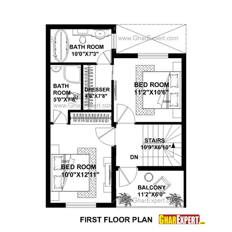 House Plan For 23 Feet By 30 Feet Plot Plot Size 77 Square Yards