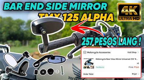 BUDGET MEAL BAR END SIDE MIRROR For HONDA TMX 125 ALPHA UNBOXING