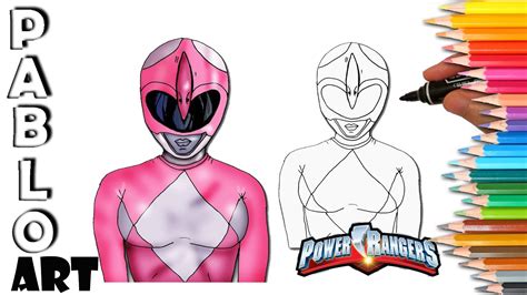 How To Draw Pink Ranger Power Rangers Learn To Draw Step By Step