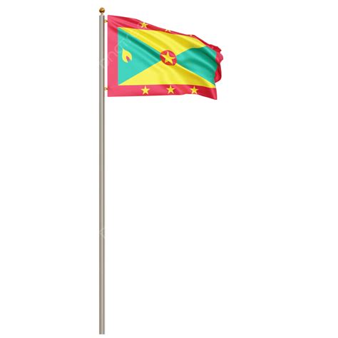 Bandeira De Granada Mastro PNG Bandeira De Granada Acenando