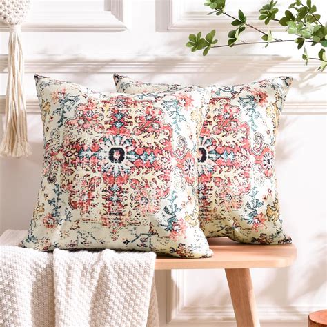 Amazon NEXHOME PRO Boho Fall Throw Pillow Covers Set Of 2 16 X16