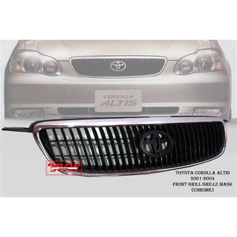 Toyota Corolla Altis ZZE122 2001 2004 Chrome Front Grill Grille Mask