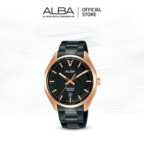 Jual ALBA Jam Tangan Pria AS9K68 Quartz Stainless Steel Hitam Watch