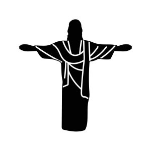 Jesus Silhouette SVG Cut & Clipart File, Jesus SVG Vector | PremiumSVG