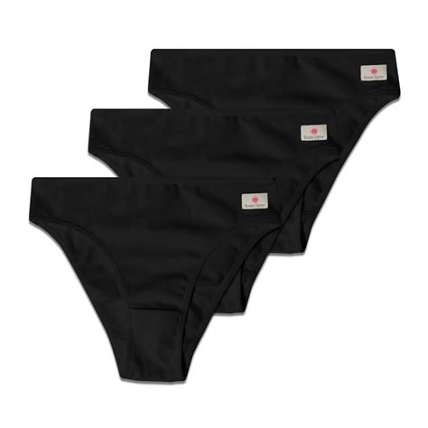 Bikini Alto Sweet Cotton De Algod N Con Elastano Pack X Negro