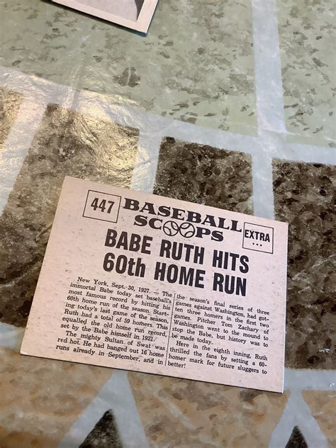 1961 Nu Cards Baseball Scoops 447 Babe Ruth For Sale Online EBay