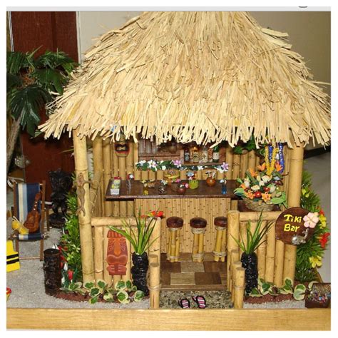 Pin By Patricia Kircher On Miniatures Tiki Bars Diy Tiki Bar Tiki House