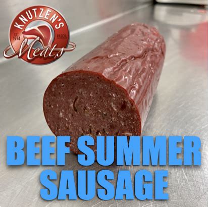 Homemade Summer Sausage 1 Lb Knutzen S Meats