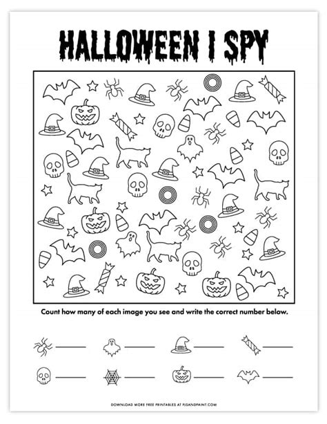 Halloween I Spy Free Printable Halloween Counting Worksheet | Hot Sex ...