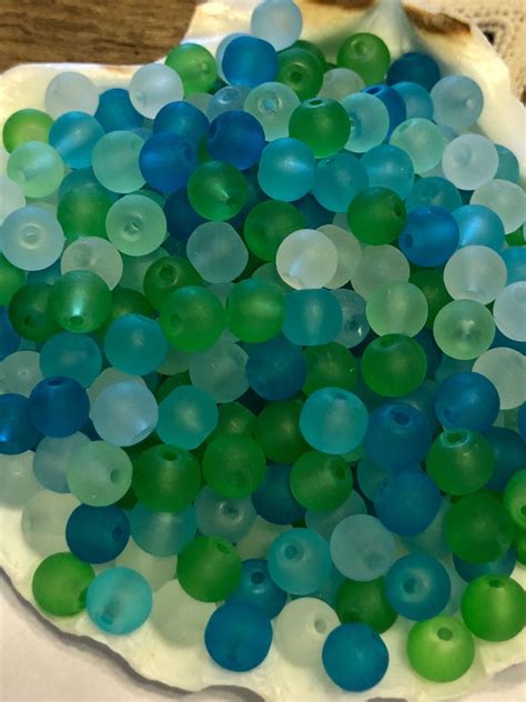 Sea Glass Bead Beach Glass Beads Bead Soup Mixed Lot Etsy