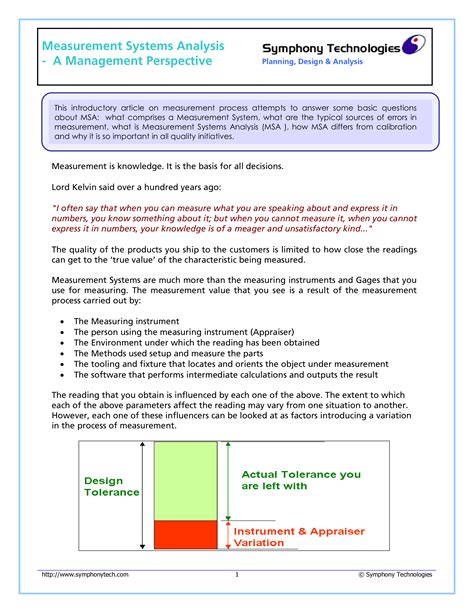 Msa Six Sigma Example Process Analysis System Measurement Variation