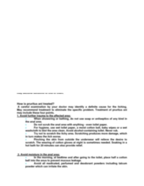 SOLUTION What Is The Cuase Of Anal Pruritus Symptoms And Prevention Studypool