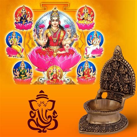 Round Diwali Astha Lakshmi Brass Diya At Rs 500 In Nagpur Id 23297344933