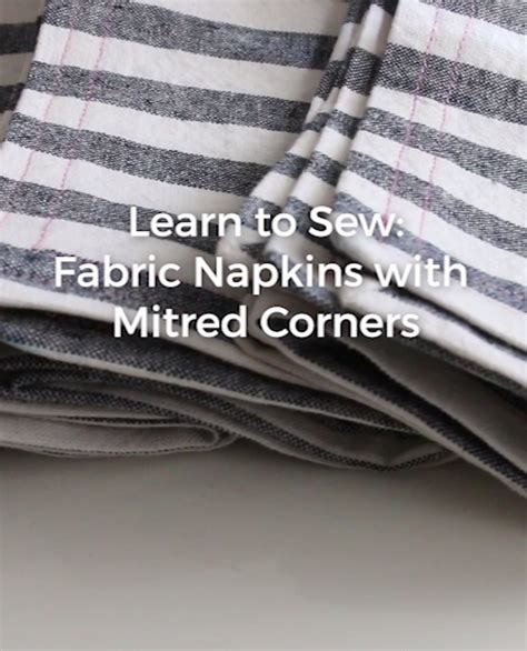 How To Sew Napkins With Mitered Corners Learn To Sew Series Artofit