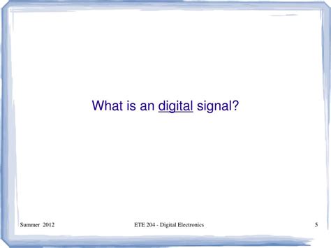 PPT ETE 204 Digital Electronics PowerPoint Presentation Free