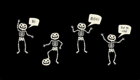 skeleton falling animation vectors illustrations
