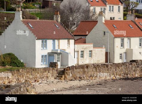 Seafront Houses In The Fife Coastal Village Of Pittenweem Scotland