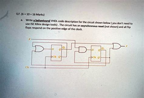 Solved Q Marks A Write A Behavioral Vhdl Code Description