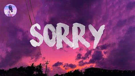 Sorry By Justin Bieber Lyric Video Youtube