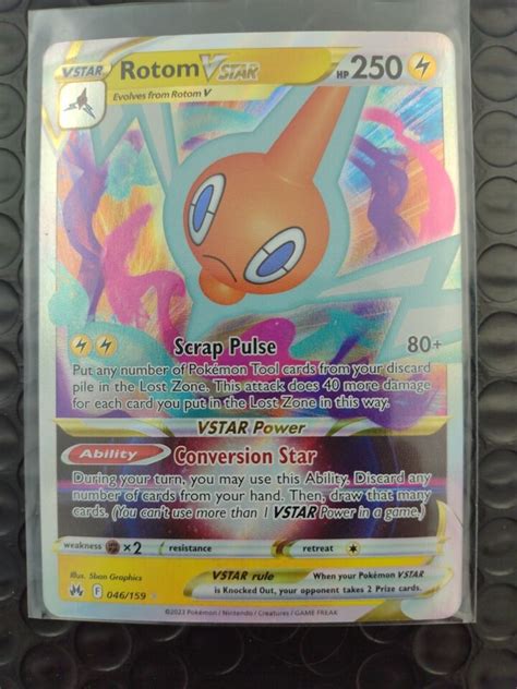 Pokémon TCG Rotom VSTAR Sword Shield Crown Zenith 046 159 Holo Ultra