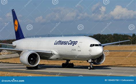 Lufthansa Cargo Plane Doing Taxi In Frankfurt Airport Fra Editorial