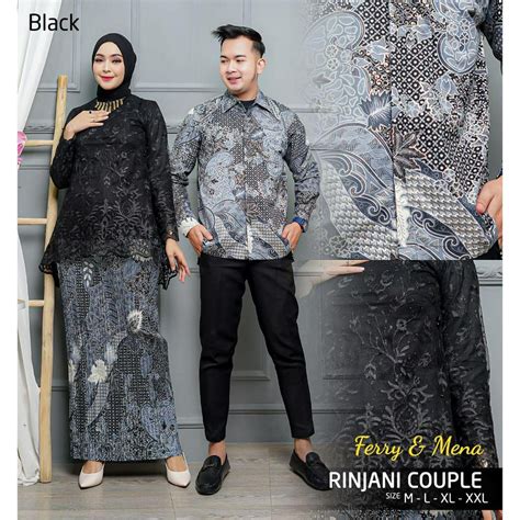 Jual Set Couple Kebaya Rinjani Tille Blouse Azkia Baju Akad Dan