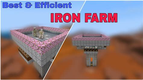 Best EfFicient IRON FARM In Minecraft Bedrock Pocket Edition 1 20