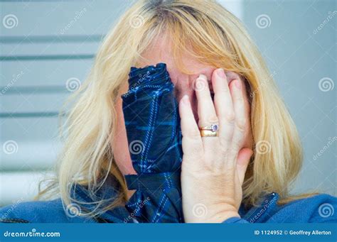 Camera Shy Blonde Stock Photo Image Of Portrait Female