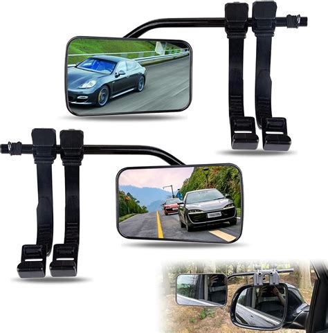 Sodcay Pcs Degree Rotation Adjustable Towing Mirror Clamp On