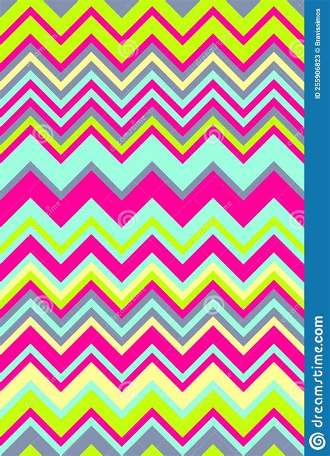 Colorful Herringbone Chevron Texture Zigzag Pattern Abstract Geometric