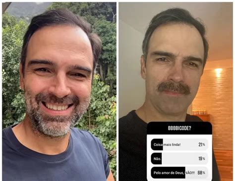 Tadeu Schmidt aparece de bigode e fãs reprovam visual Pelo amor de