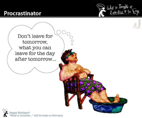 Procrastinator By PETRE | Media & Culture Cartoon | TOONPOOL