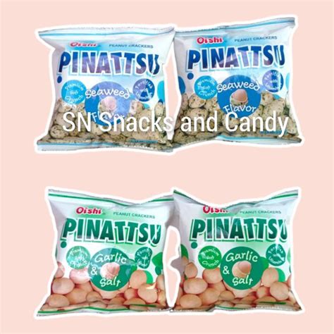 Sn 2pcs Oishi Pinattsu Peanut Crackers 32g Garlic And Salt