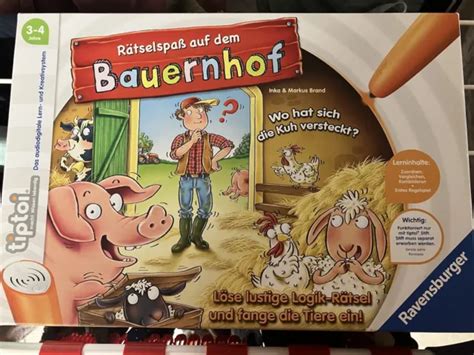 RAVENSBURGER TIPTOI SPIEL 00830 Rätselspaß auf dem Bauernhof Lernspiel