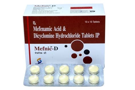 Mefnic D Mefenamic Acid And Dicyclomine Hydrochlorid Tablets Solkem