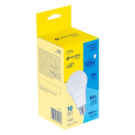 Ficha Tecnica L Mpara De Led Tipo Bulbo A W Luz De D A Caja Basic