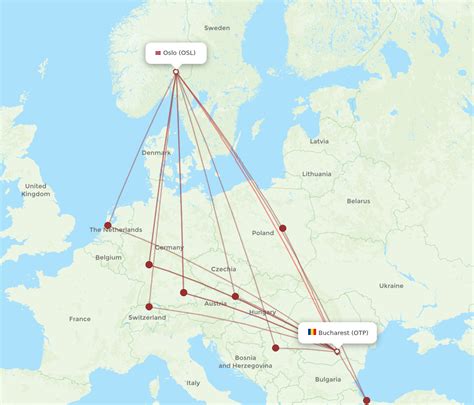 All Flight Routes From Oslo To Bucharest Osl To Otp Flight Routes