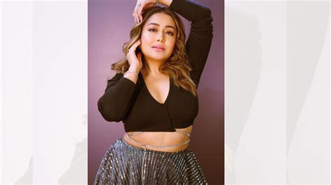 Neha Kakkar Looks Hot In Sequin Skirt With Black Crop Top Iwmbuzz