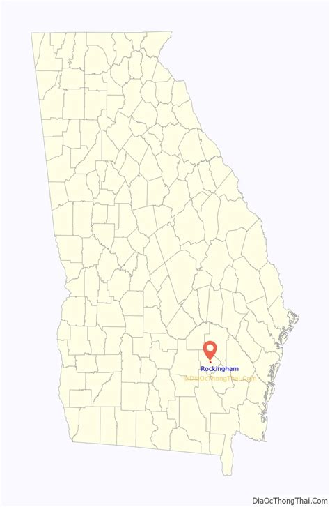 Map of Rockingham CDP, Georgia - Thong Thai Real