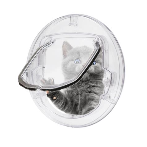 Pet Door 4 Ways Lockable Kitten Puppy Freely Entry... – Grandado